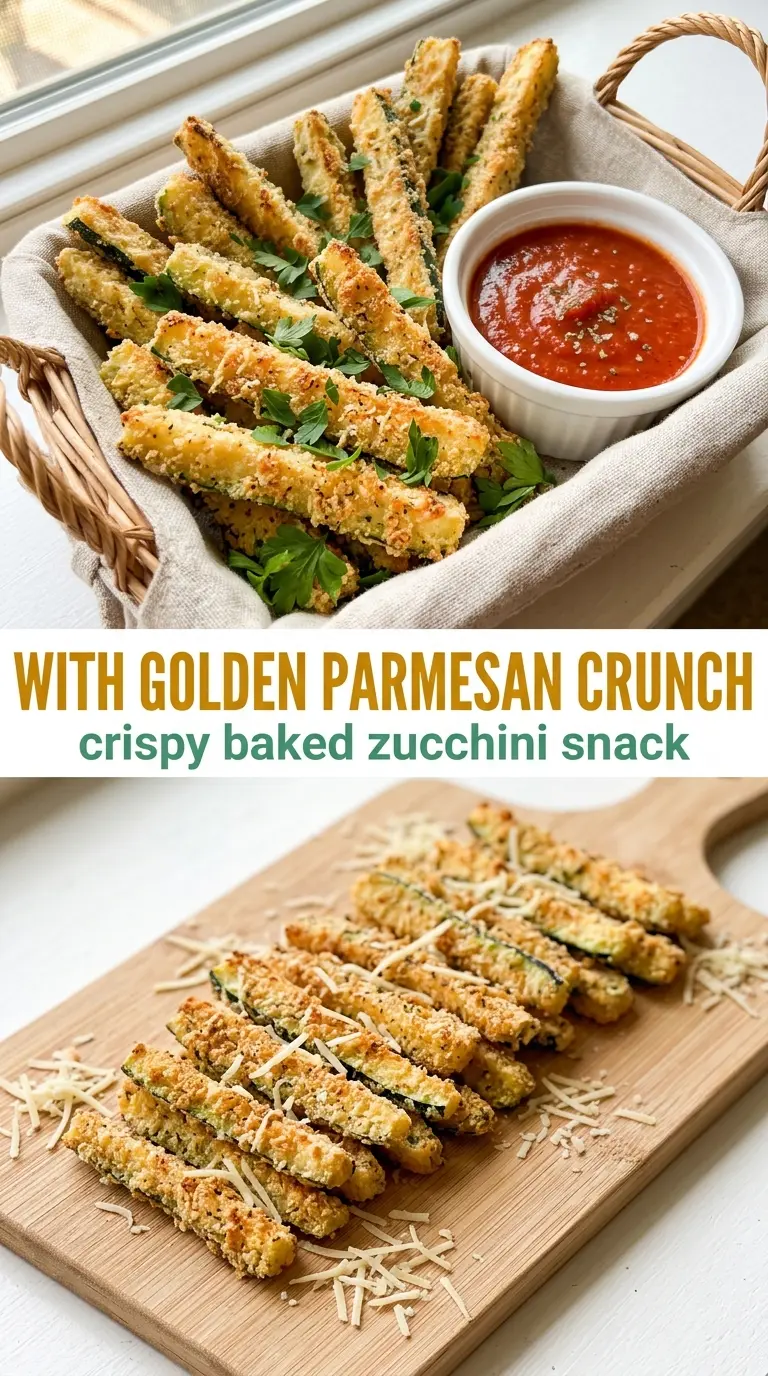 Crispy Parmesan zucchini fries crunchy golden