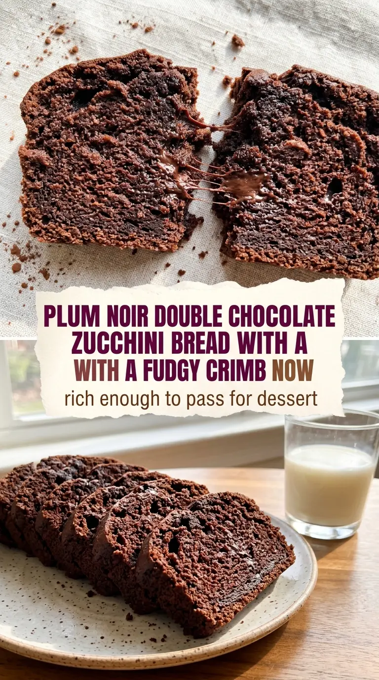 double chocolate zucchini bread fudgy chocolate