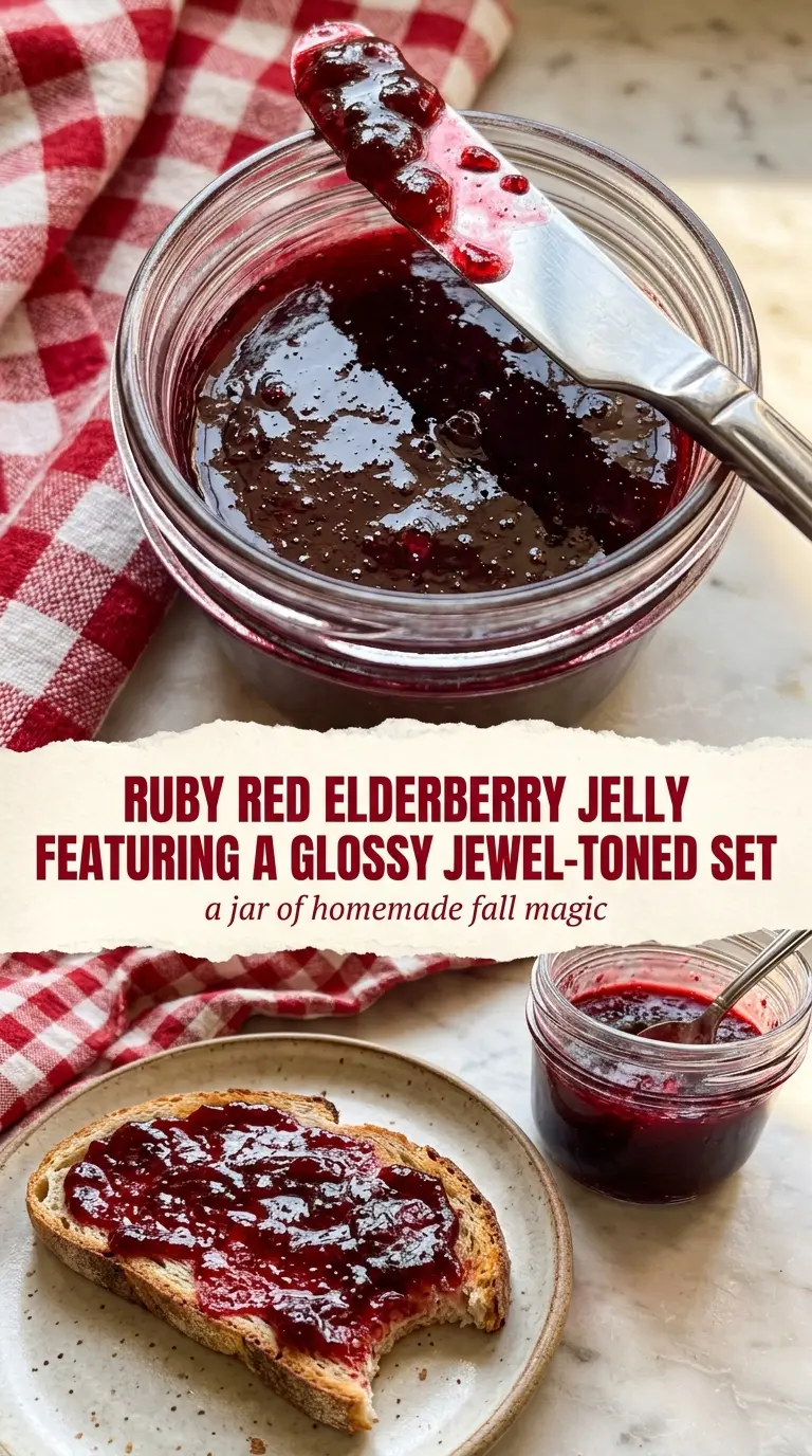 elderberry jelly jewel-toned glossy jar