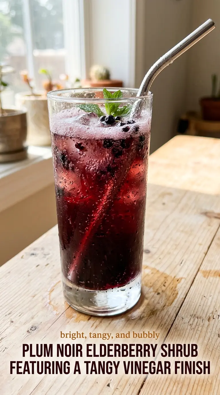 Elderberry Shrub tangy deep-purple refreshing