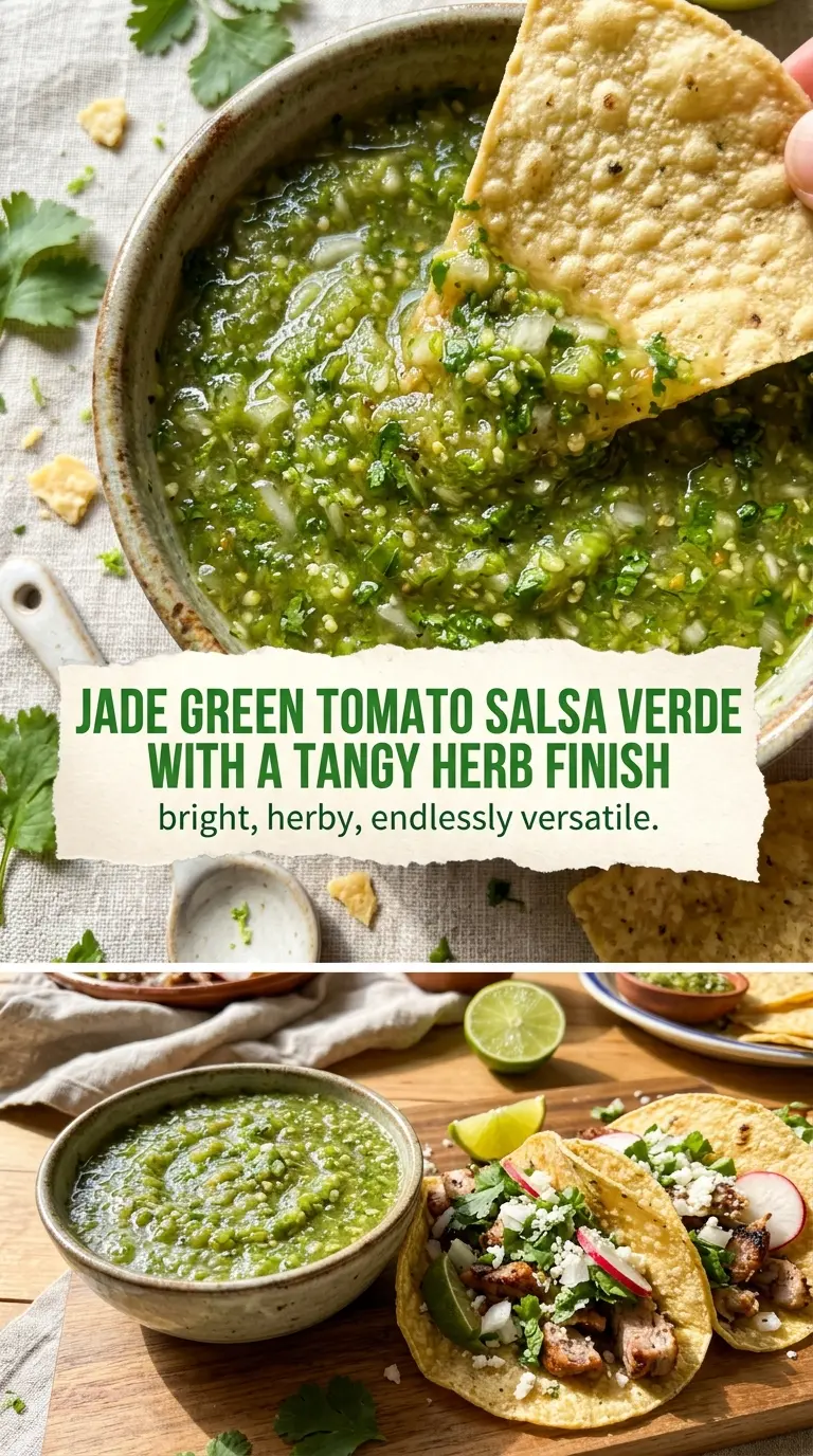 Green Tomato Salsa Verde tangy vibrant fresh