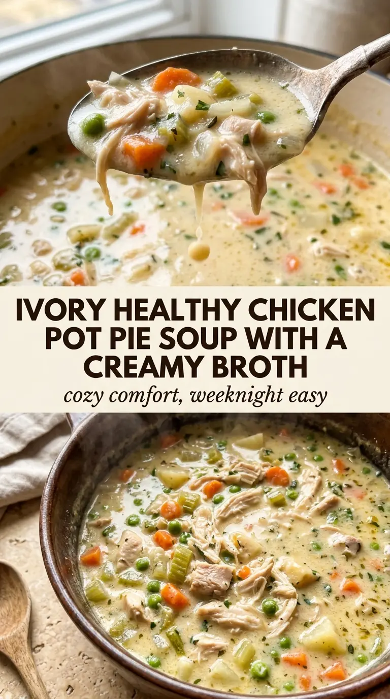 Healthy Chicken Pot Pie Soup creamy comforting