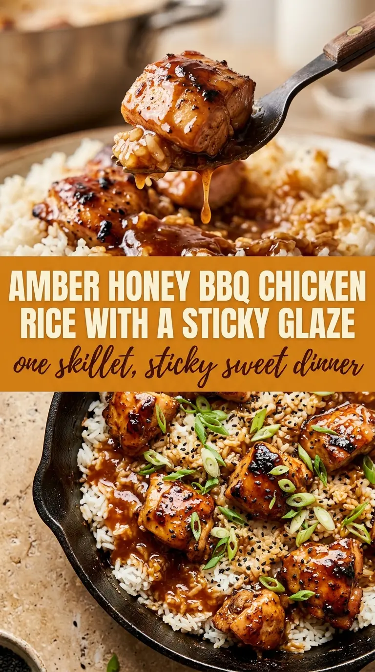 honey bbq chicken rice glossy caramelized sauce