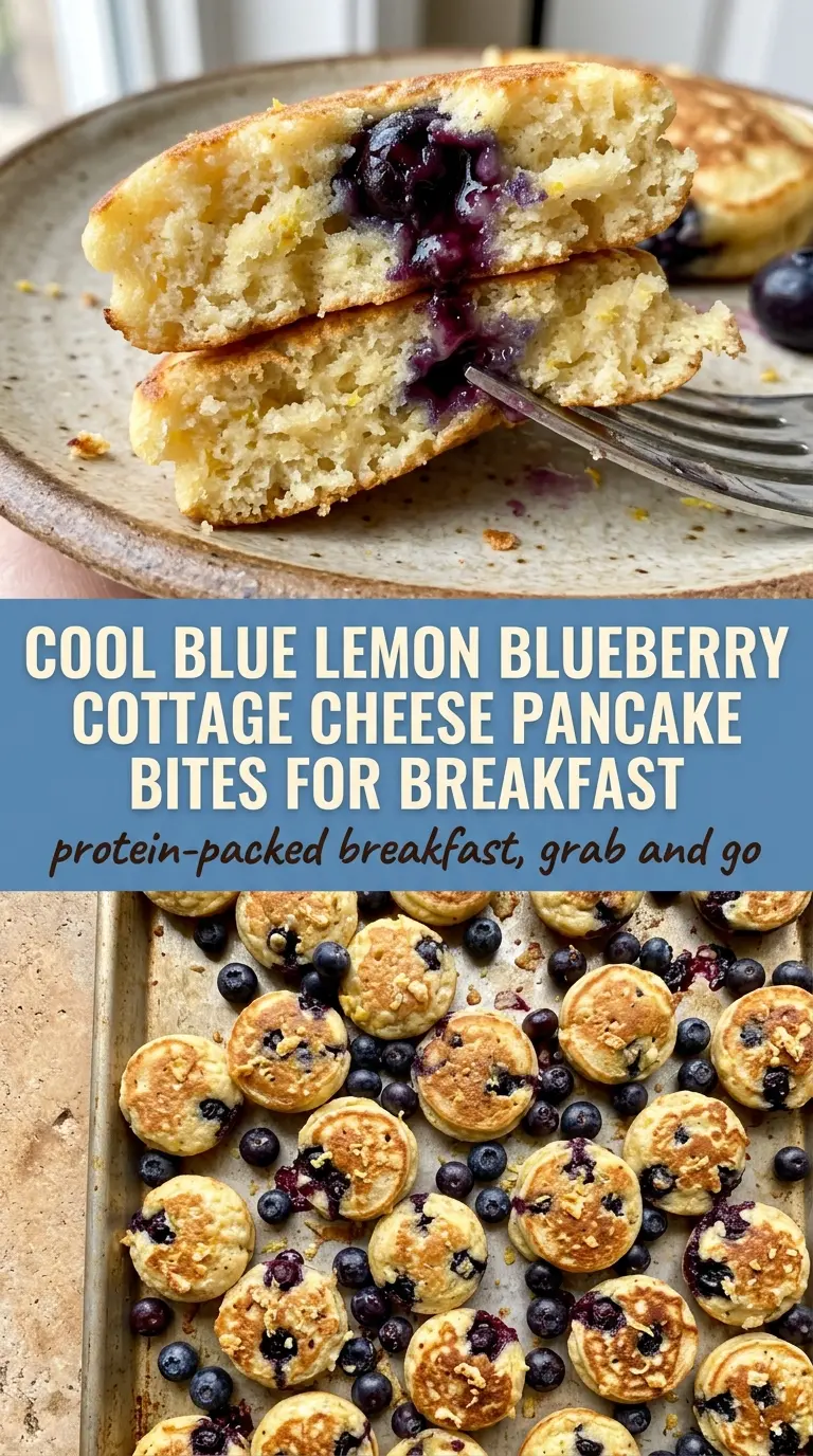Lemon Blueberry Pancake Bites fluffy juicy bright