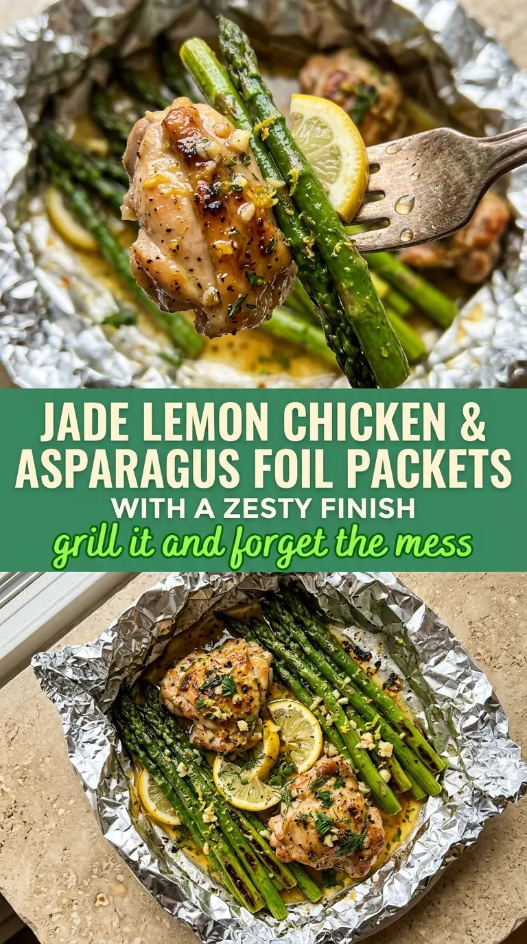 Lemon Chicken Asparagus Foil Packets bright juicy vibrant