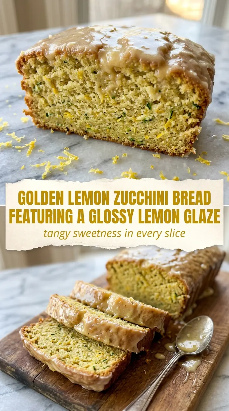 Lemon Zucchini Bread With Lemon Glaze bright tender loaf