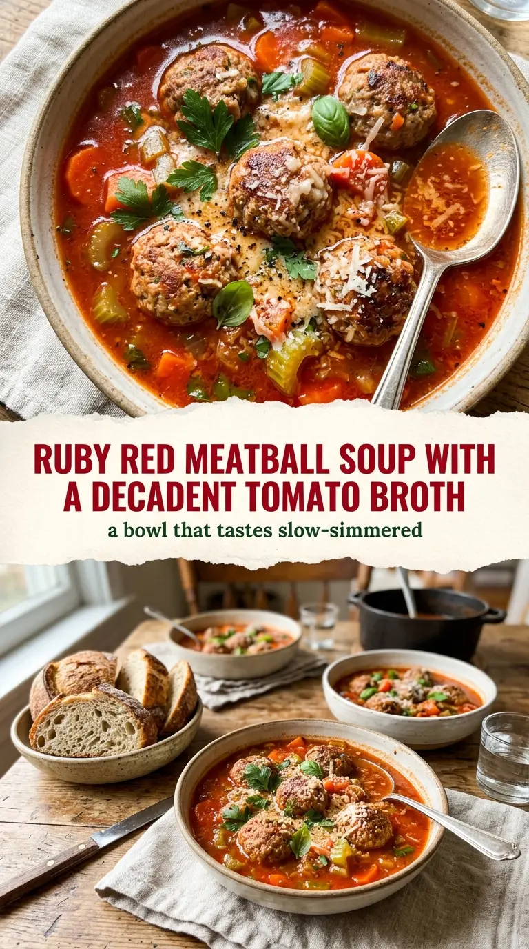 meatball soup hearty steaming savory broth