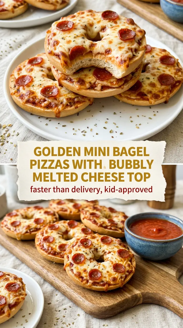 Mini Bagel Pizzas crisp cheesy