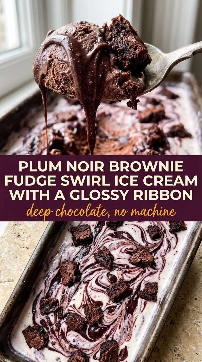 Brownie Fudge Swirl Ice Cream creamy rich swirled