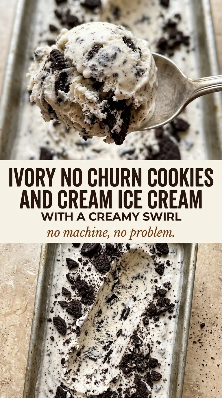 No Churn Cookies And Cream Ice Cream creamy crunchy