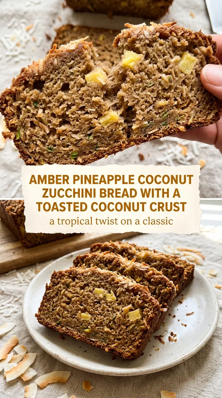 Pineapple Coconut Zucchini Bread tropical moist