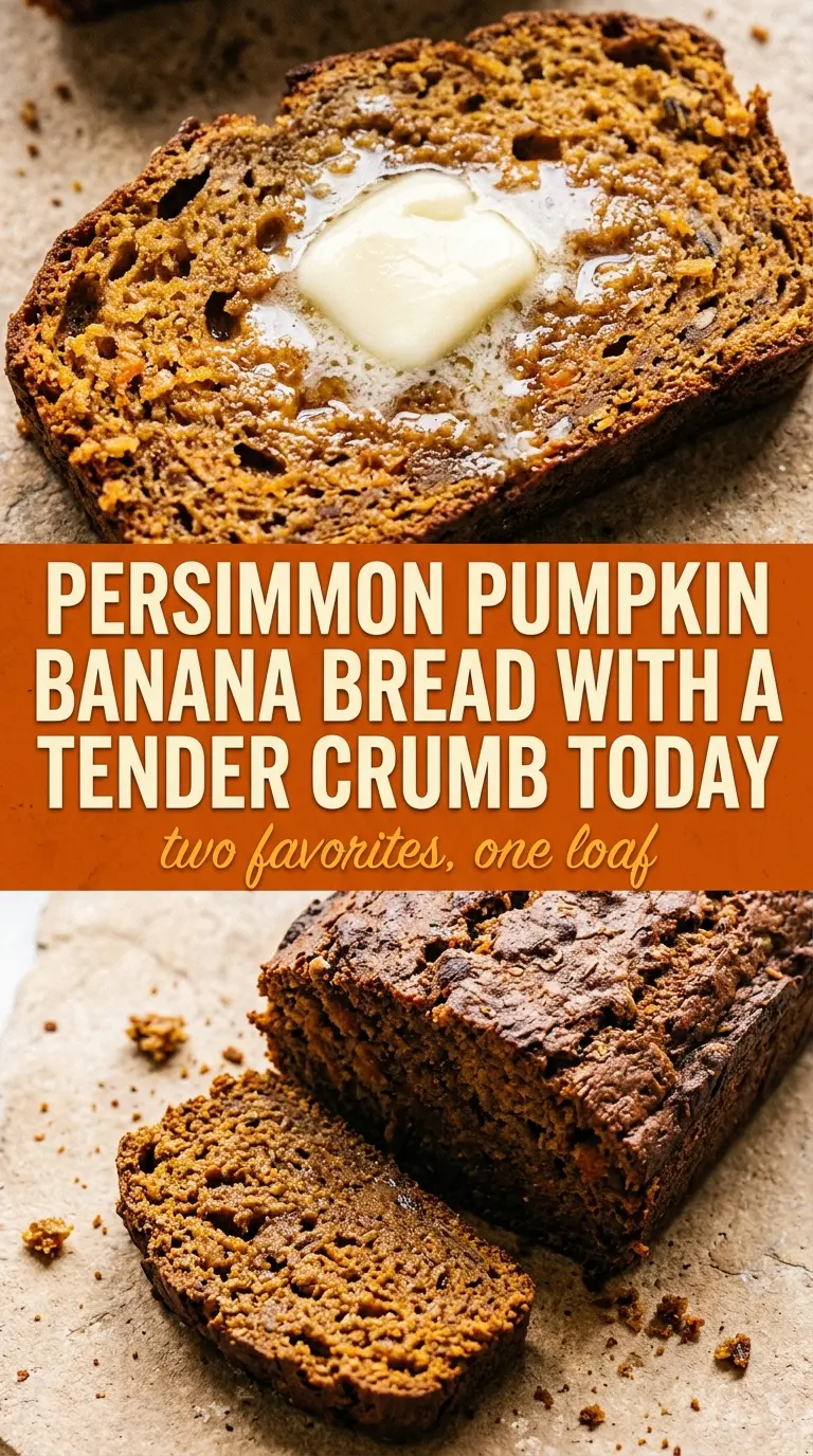 Pumpkin banana bread moist spiced loaf
