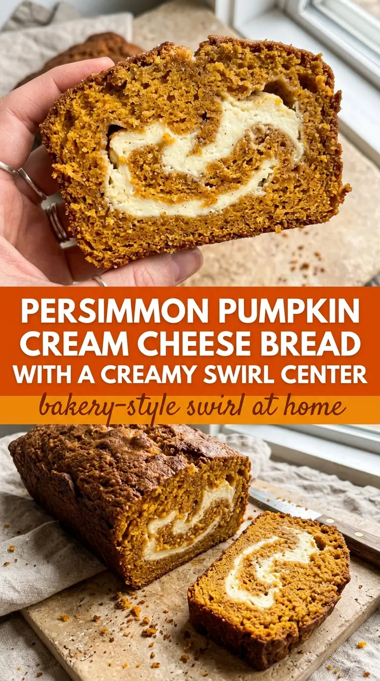 Pumpkin Cream Cheese Bread spiced creamy swirled