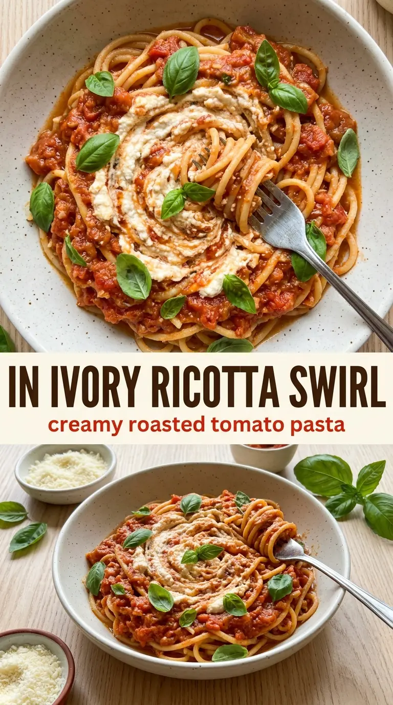 Roasted Tomato and Garlic Ricotta Pasta creamy roasted