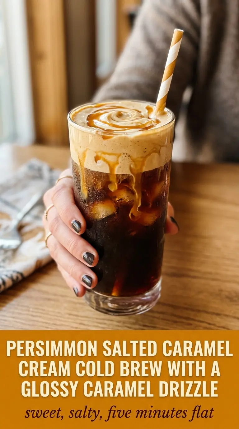 Salted Caramel Cream Cold Brew glossy creamy layered