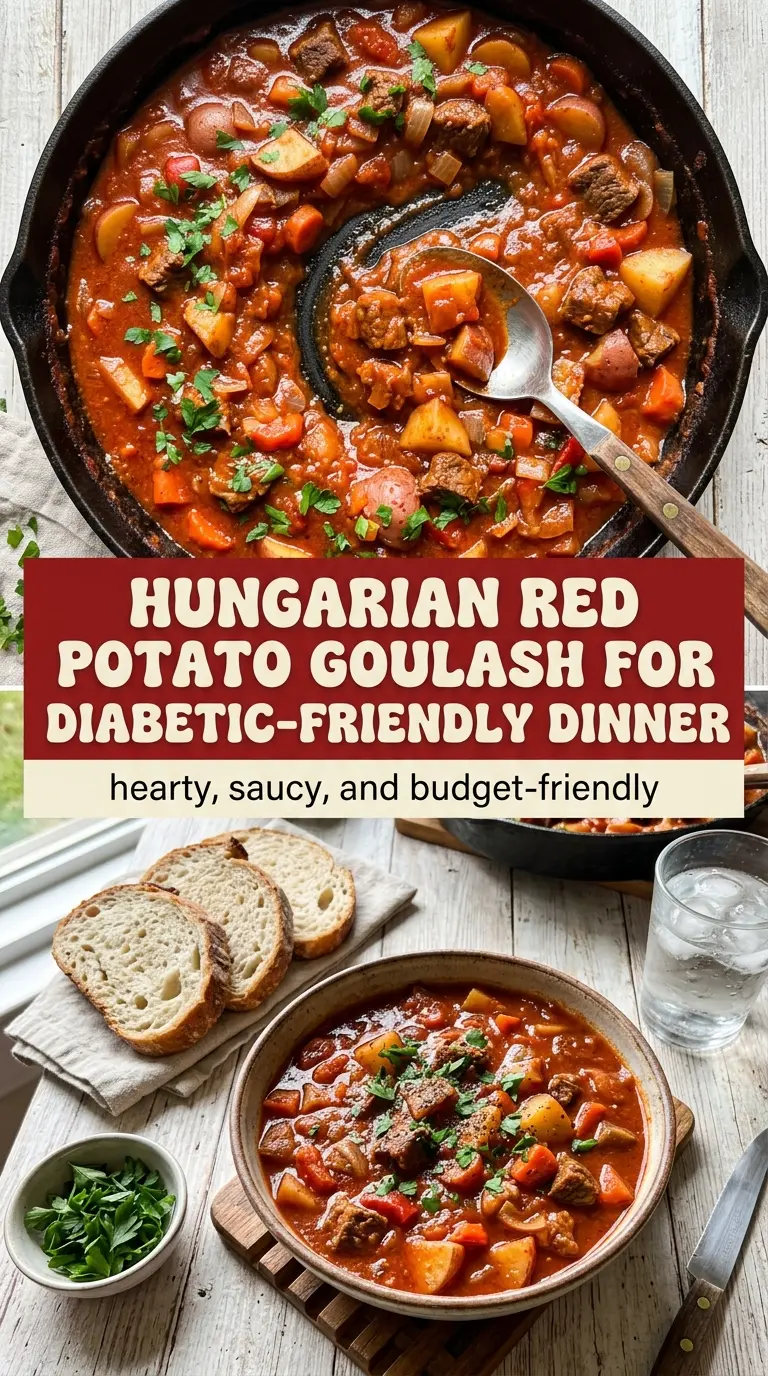Saucy Hungarian Red Potato Goulash smoky paprika skillet