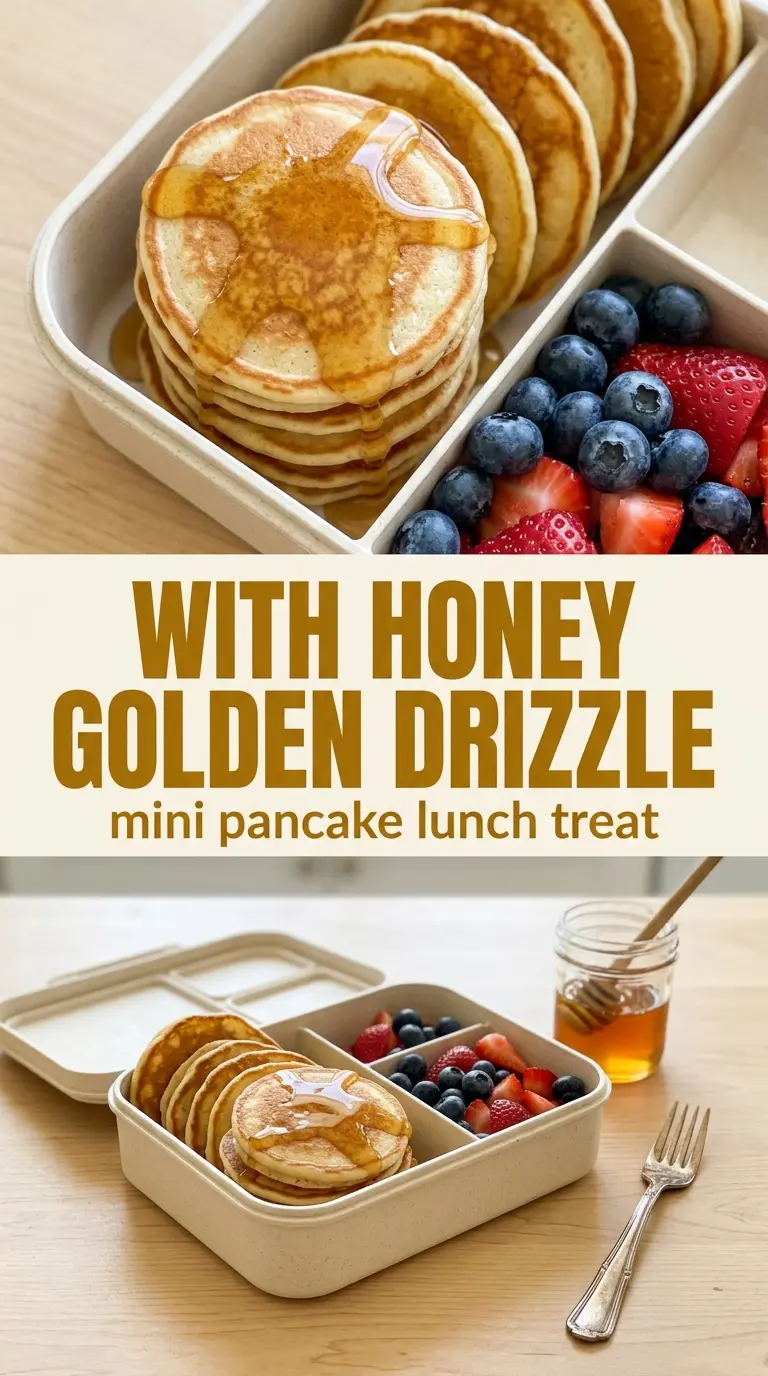Silver Dollar Pancake Lunchbox fluffy mini pancakes honey drizzle