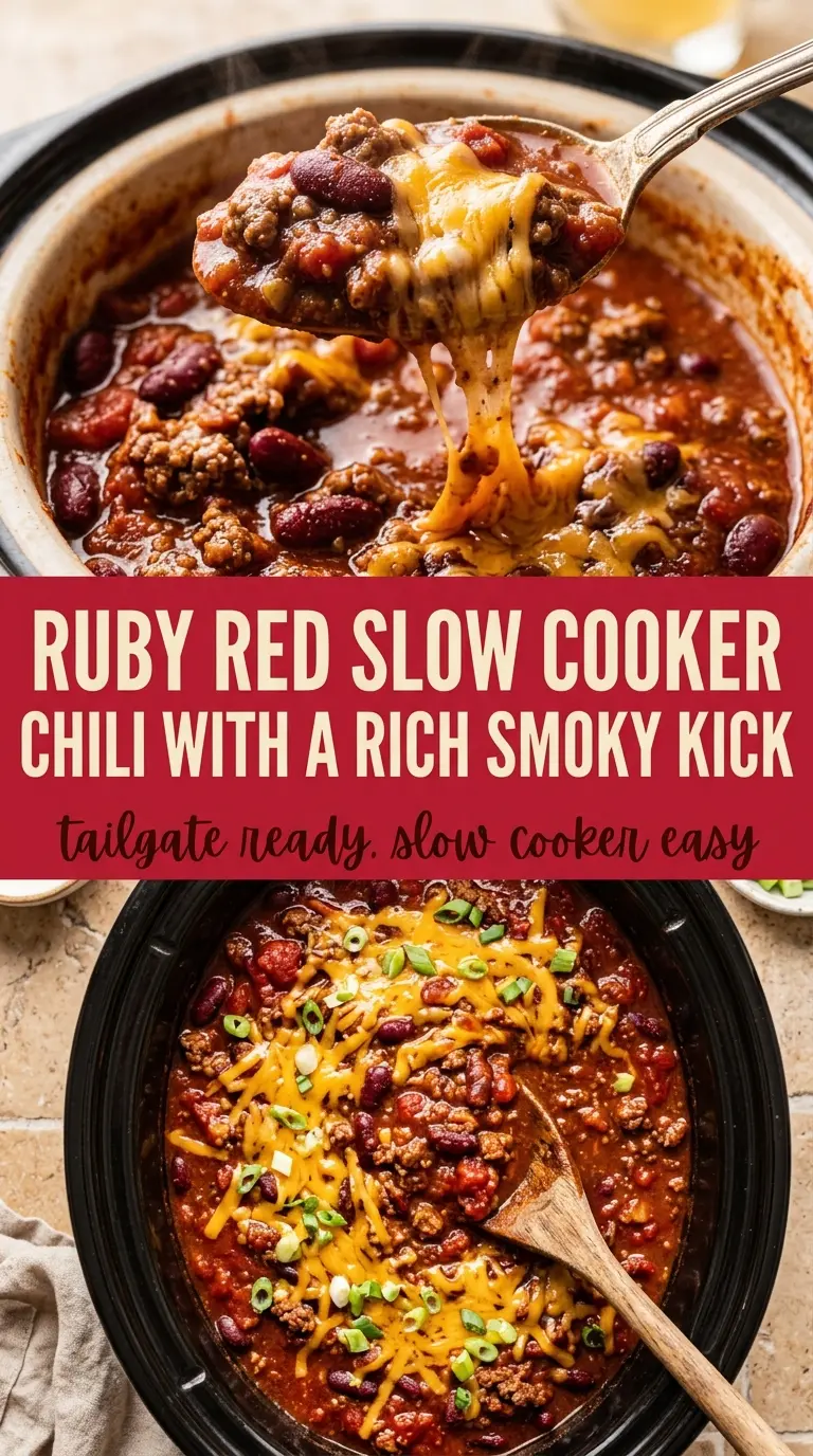 Slow Cooker Beef Chili hearty smoky