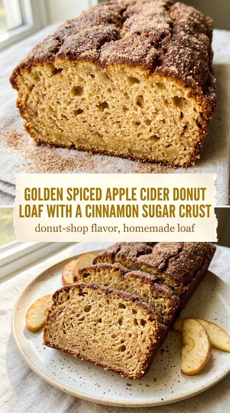 apple cider donut loaf cinnamon spiced glaze