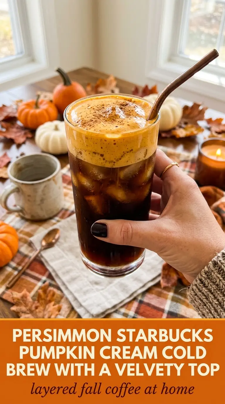 Starbucks Pumpkin Cream Cold Brew creamy pumpkin, iced coffee