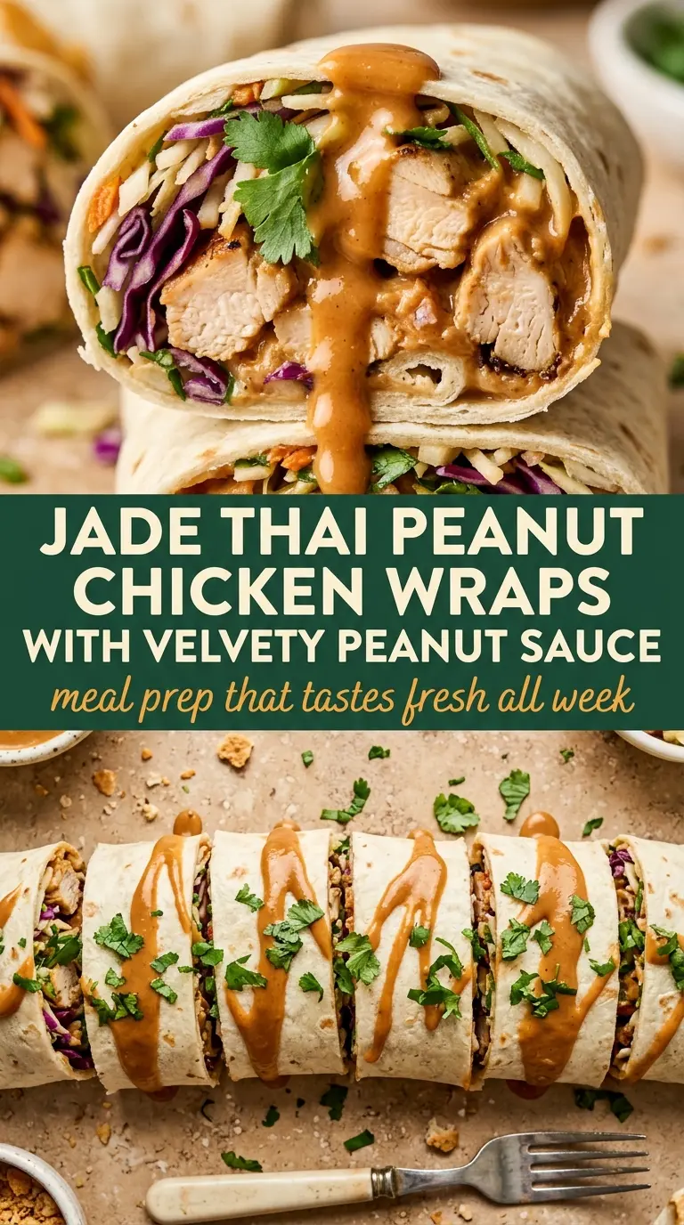 Thai Peanut Chicken Wraps creamy crunchy fresh