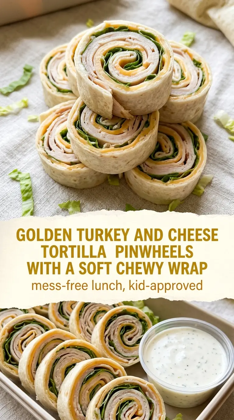 Turkey and cheese tortilla pinwheels creamy savory chilled