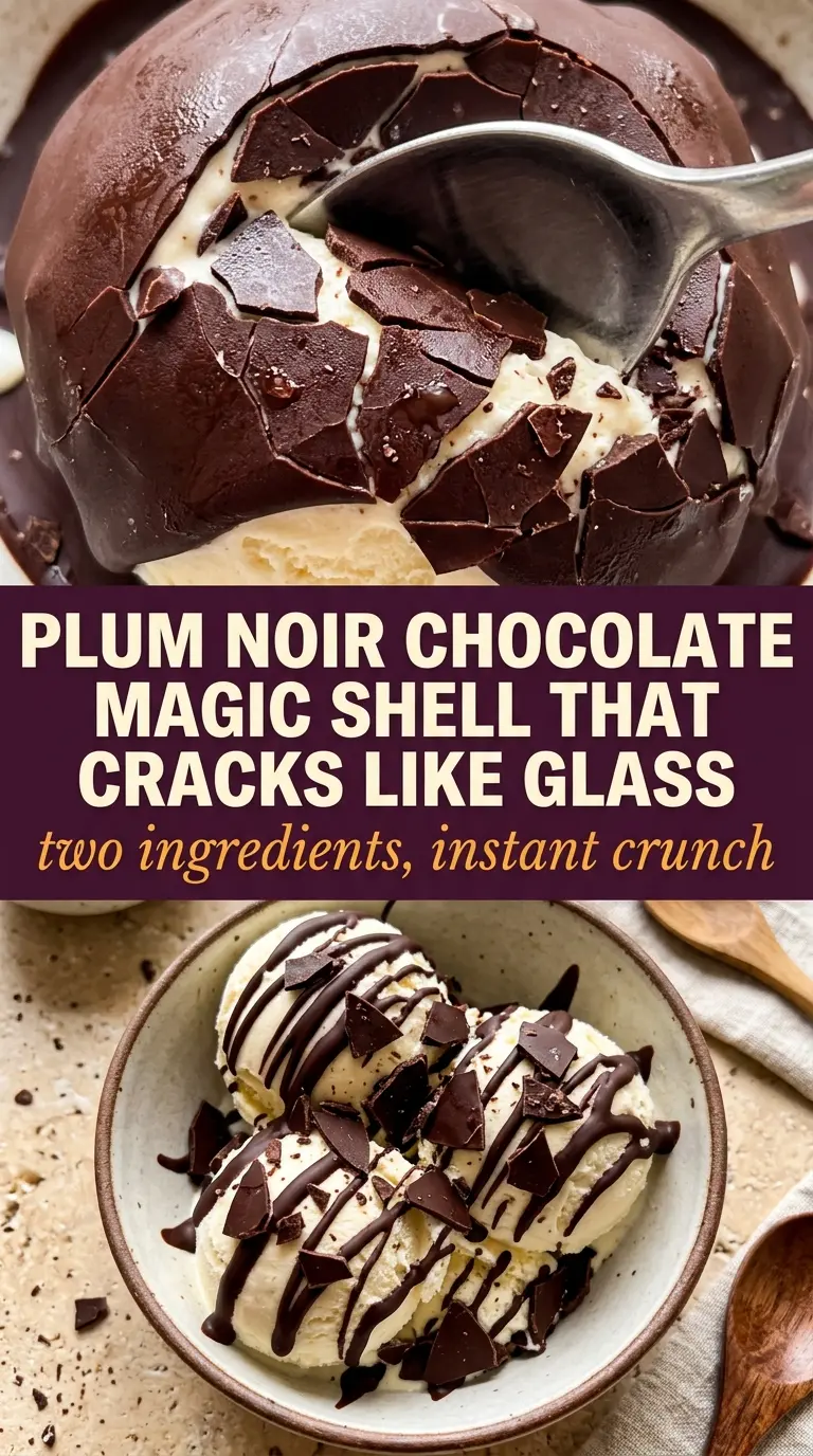 Two Ingredient Chocolate Magic Shell glossy crackly
