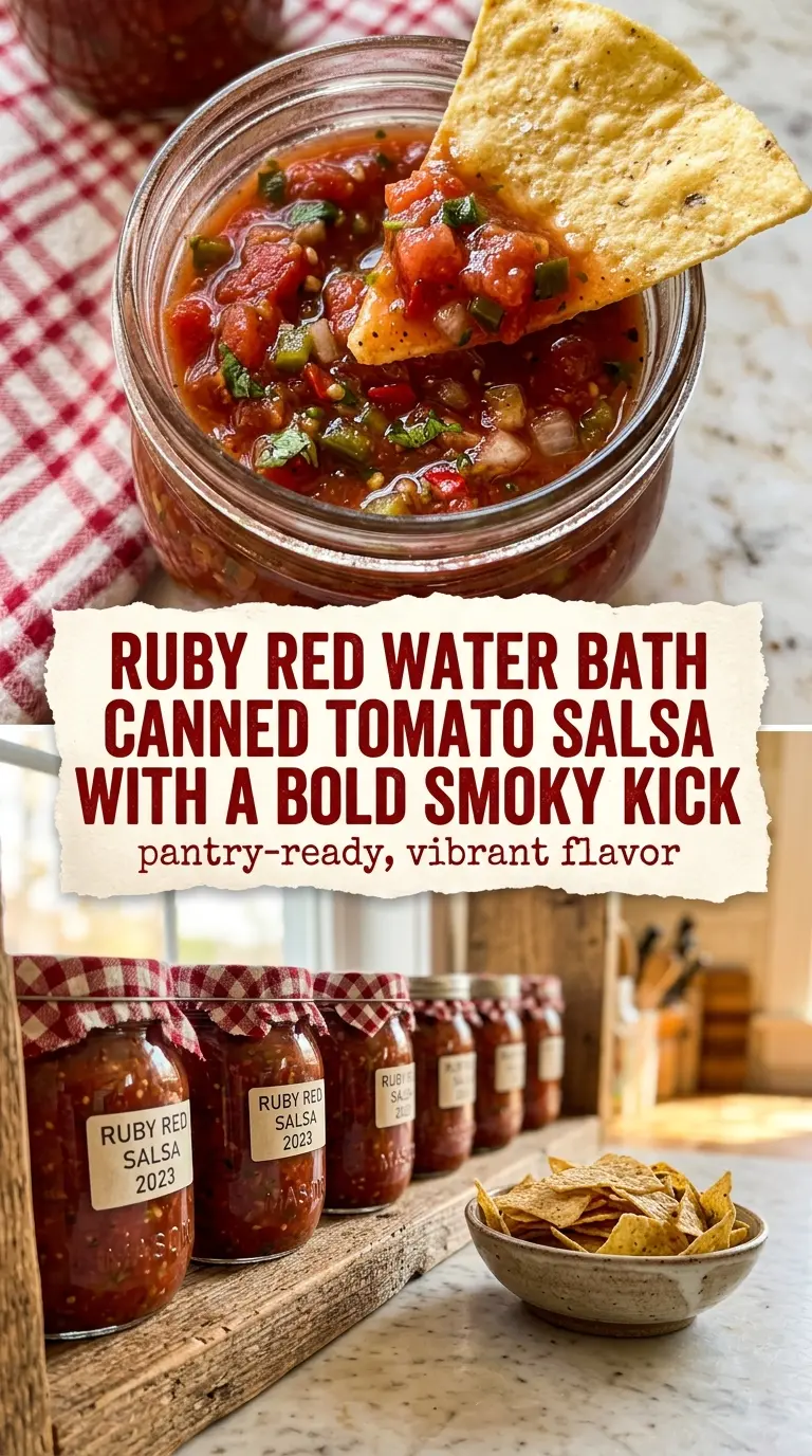 Canned Tomato Salsa vibrant chunky jarred