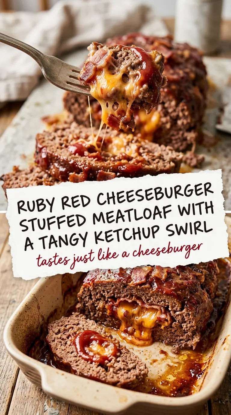 bacon cheeseburger stuffed meatloaf melty cheese smoky bacon