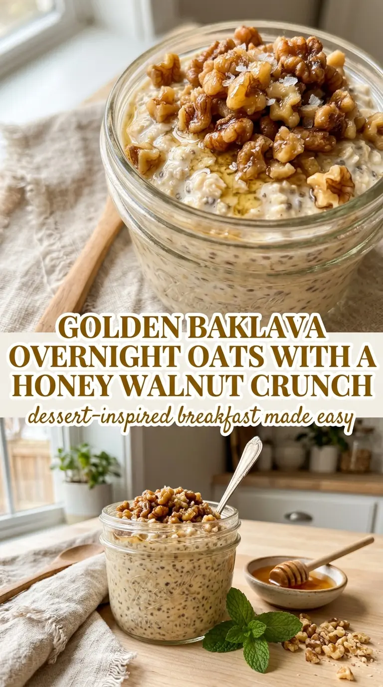 Baklava Overnight Oats honeyed nutty creamy
