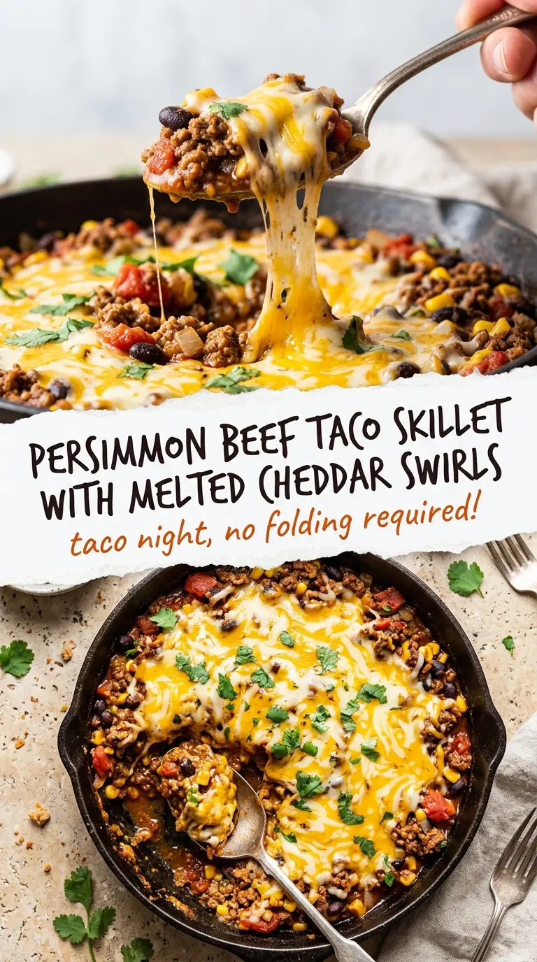 Beef Taco Skillet cheesy, hearty, one-pan