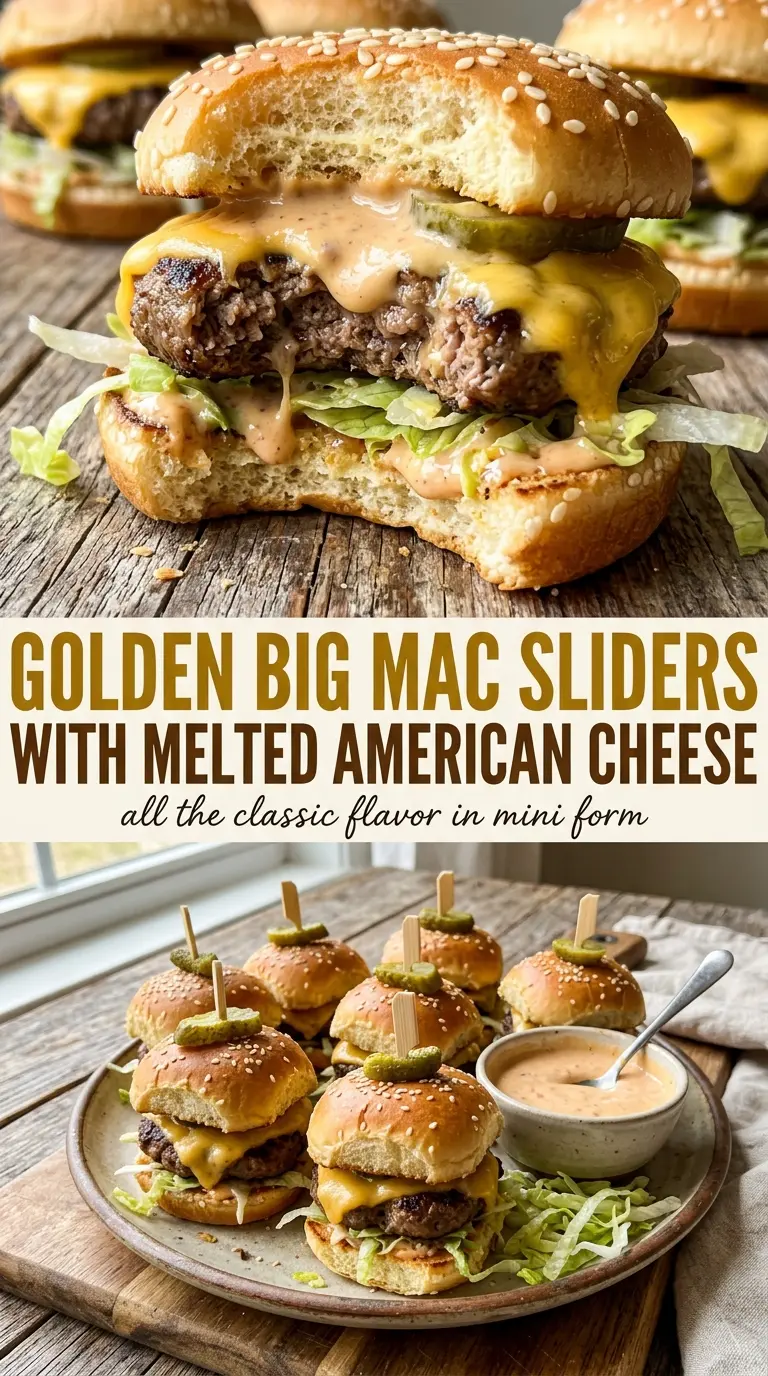 Big Mac Sliders cheesy saucy mini burgers