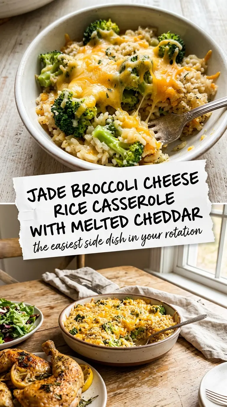 broccoli cheese rice casserole creamy melted golden top