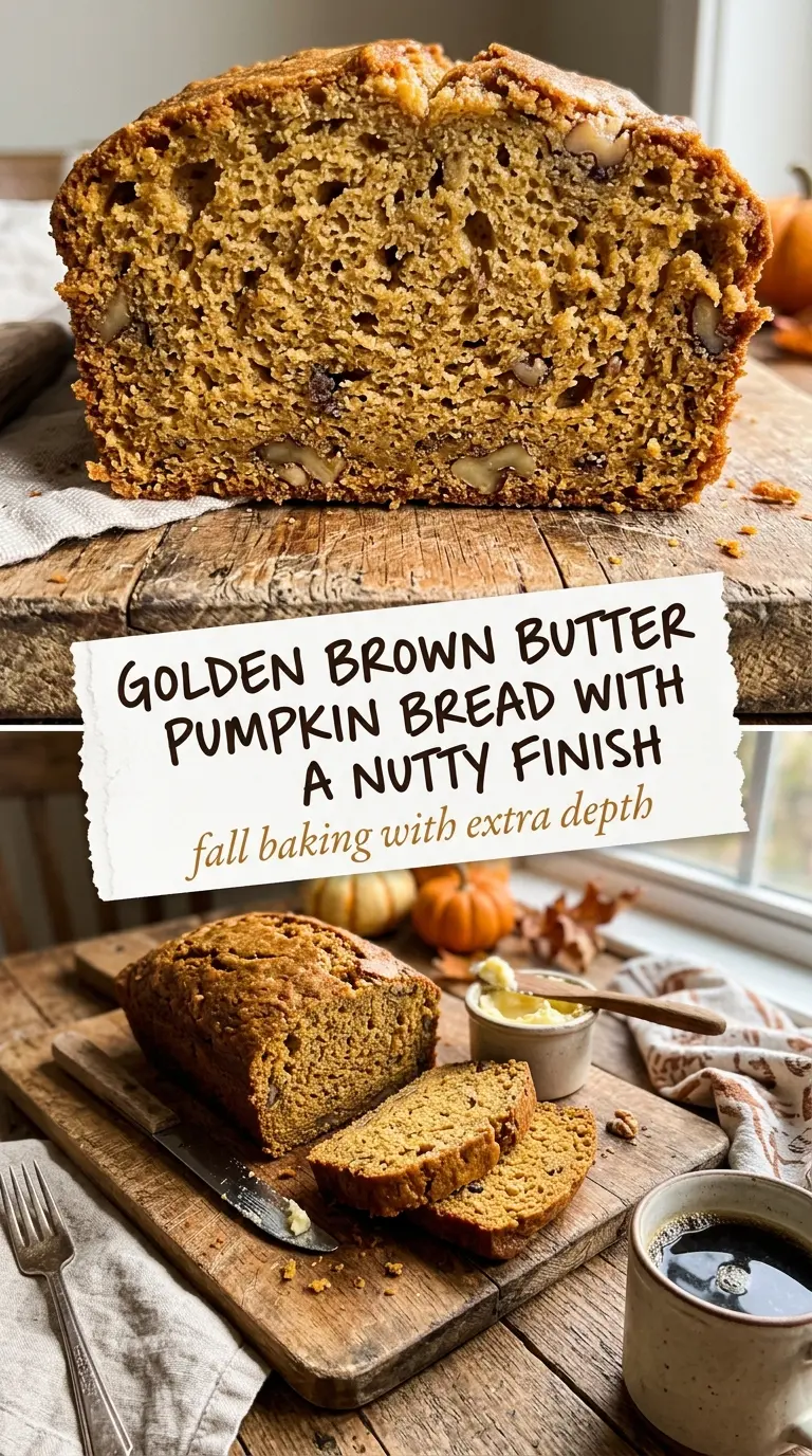brown butter pumpkin bread nutty aroma moist orange crumb