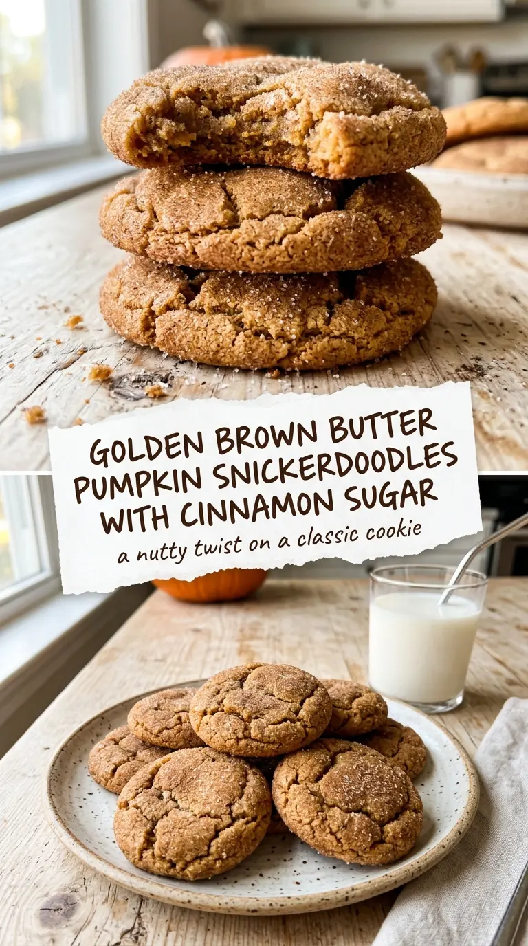 Brown Butter Pumpkin Snickerdoodles crackly chewy cinnamon-sugar