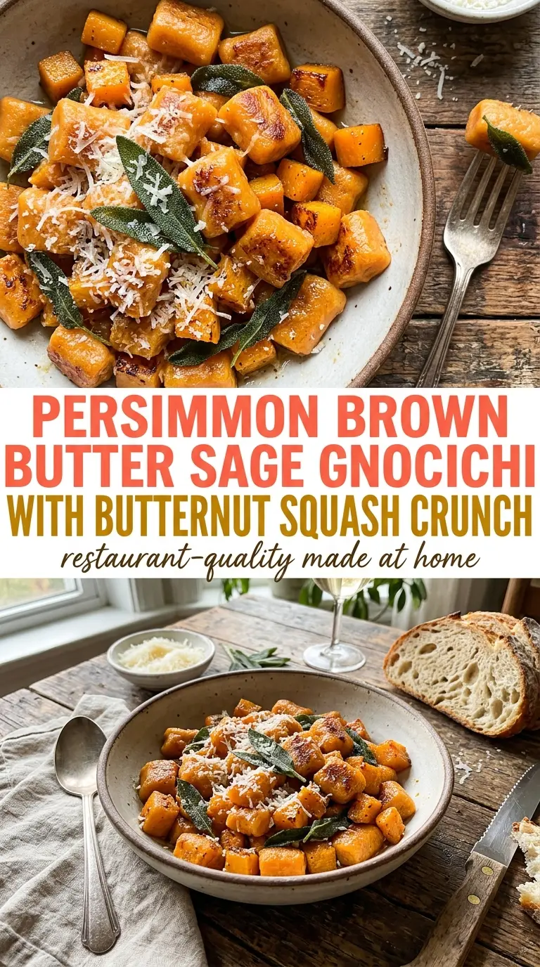 Brown Butter Sage Gnocchi With Butternut Squash golden crispy savory