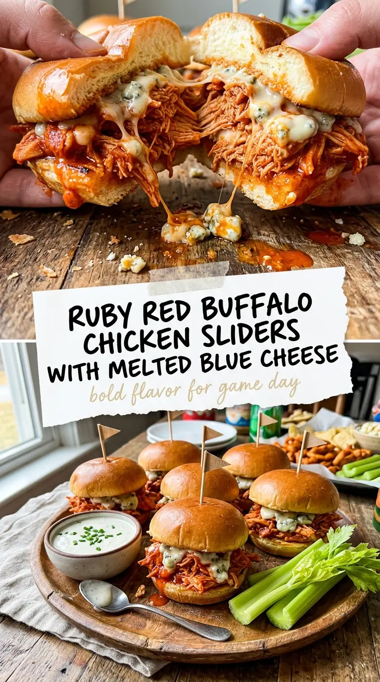 Buffalo chicken sliders spicy cheesy baked