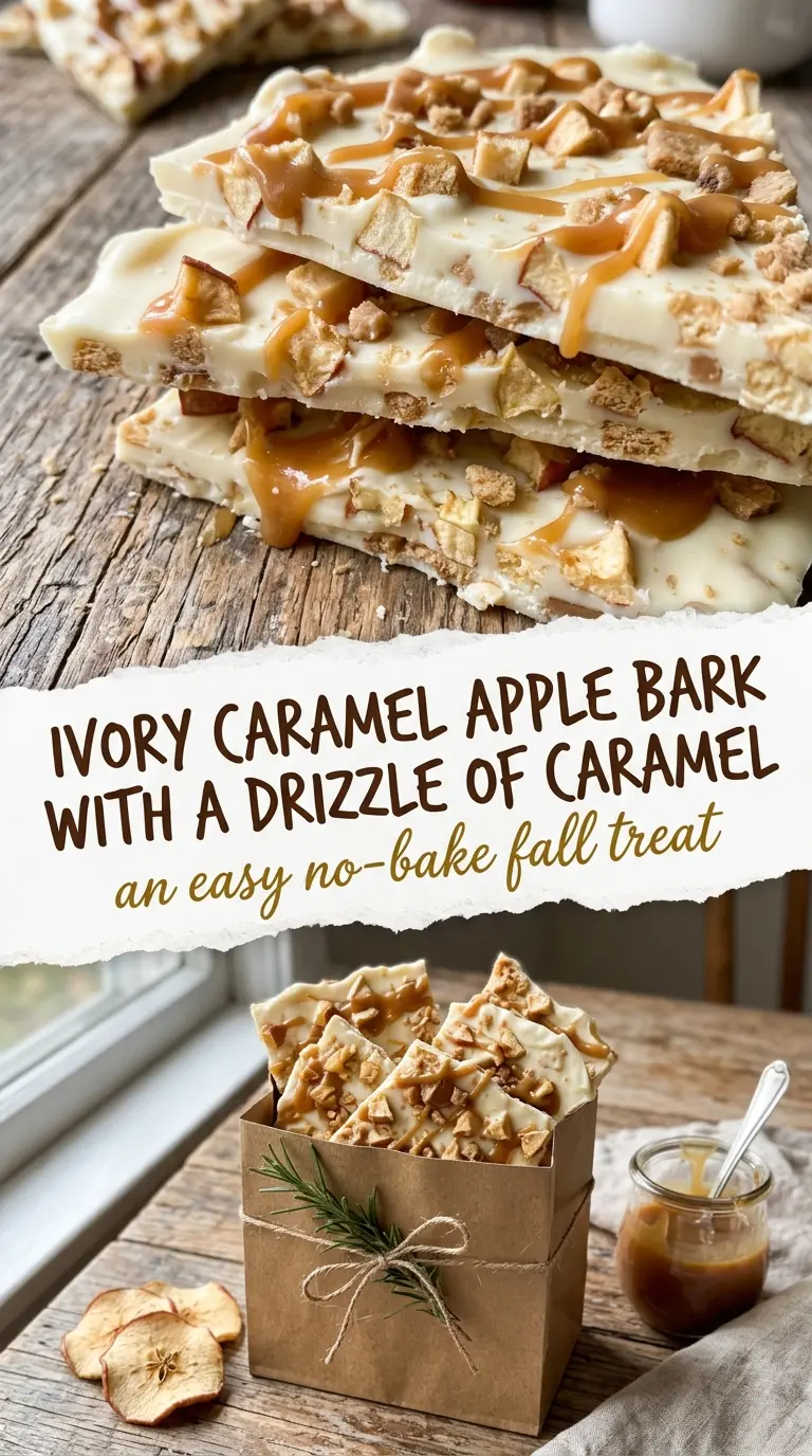 Caramel Apple Bark white chocolate caramel apple
