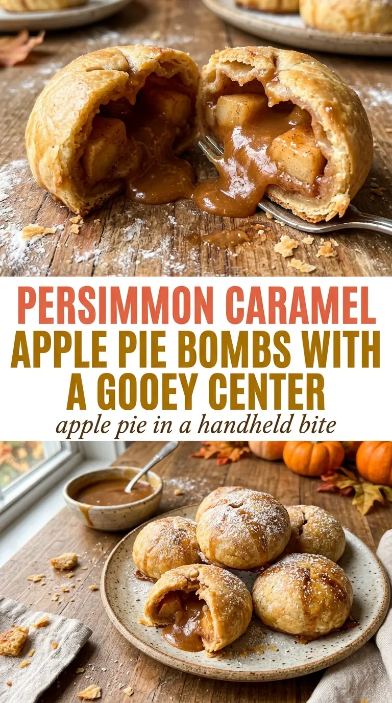Caramel Apple Pie Bombs gooey cinnamon-sugar