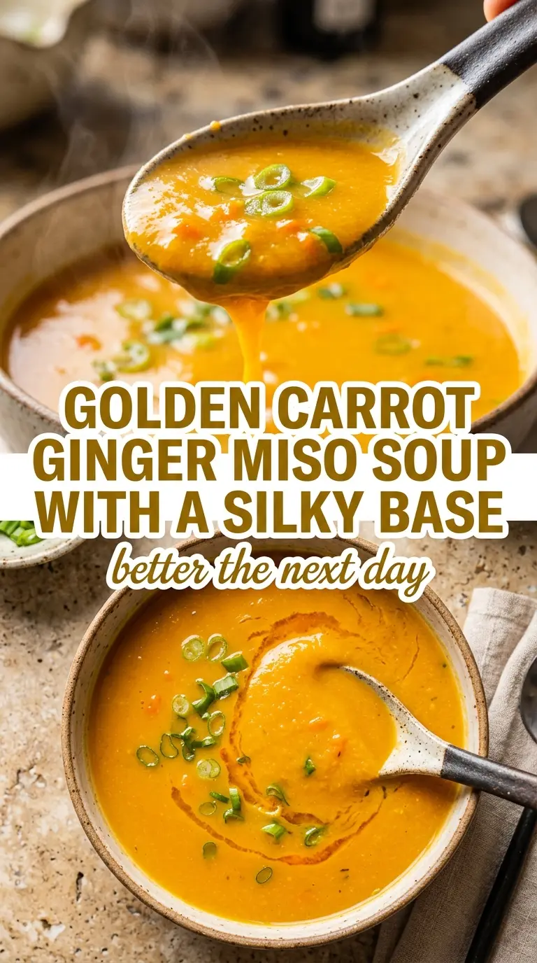Carrot Ginger Miso Soup silky savory