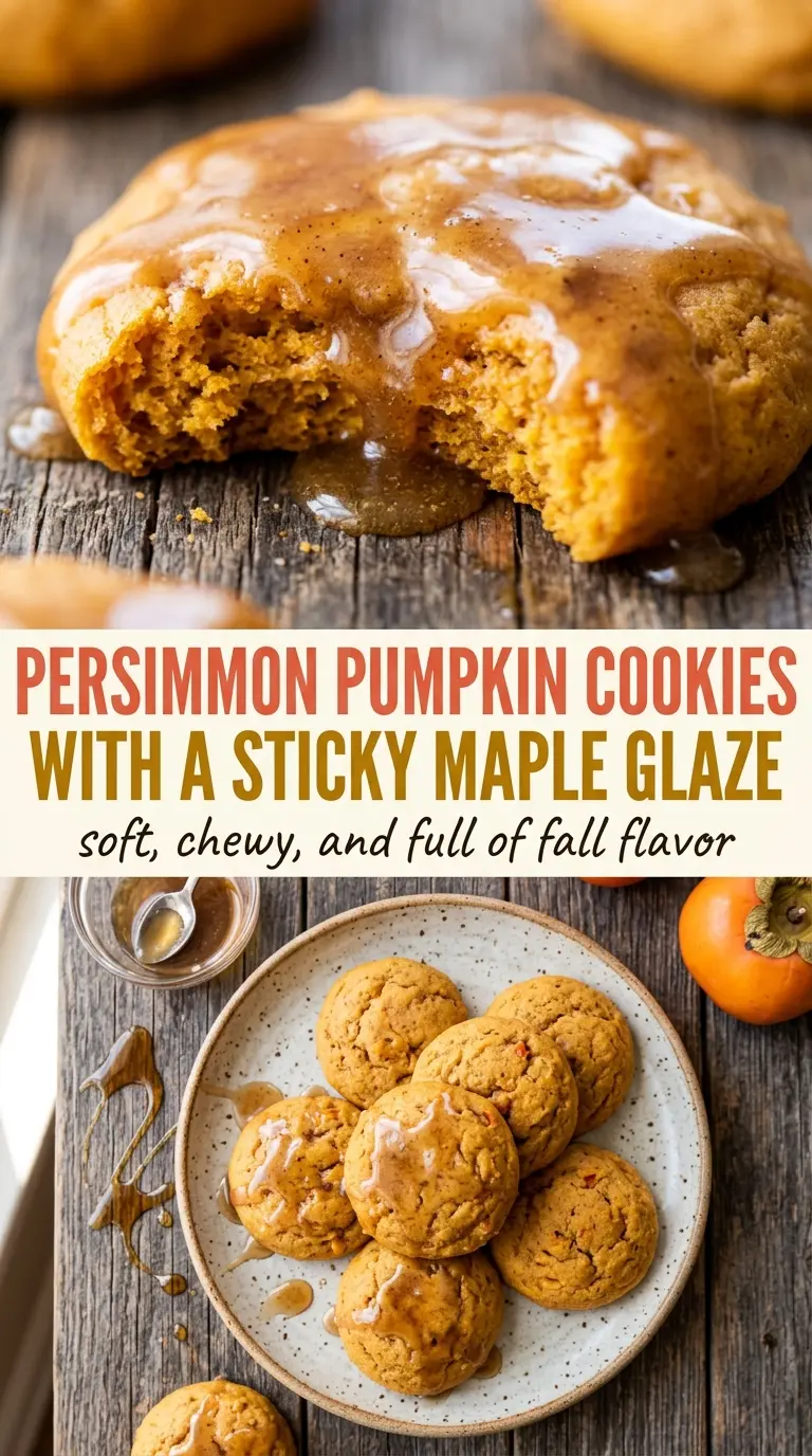 Chewy Pumpkin Cookies With Maple Glaze soft spiced maple-drizzled