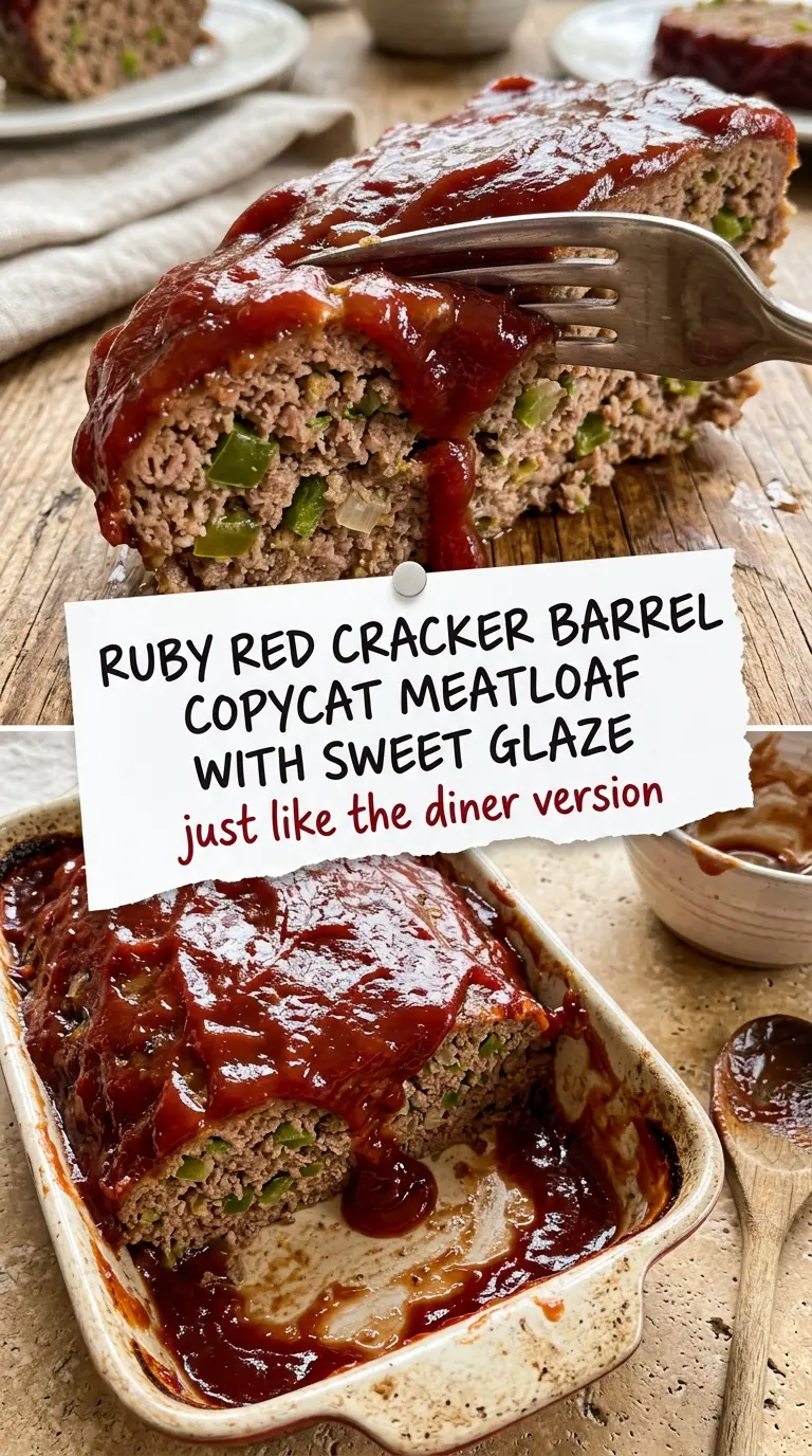 copycat meatloaf glossy ketchup glaze juicy slices