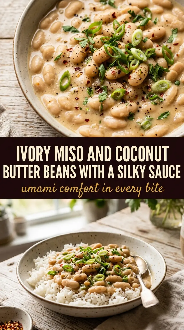 miso coconut butter beans creamy silky rich sauce
