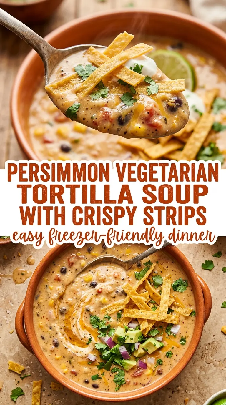 Creamy Vegetarian Tortilla Soup smoky creamy crunchy