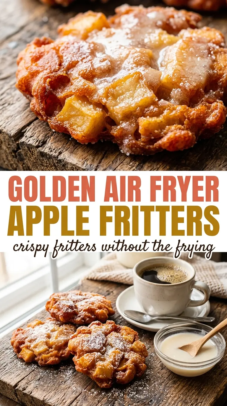 air fryer apple fritters crispy golden cinnamon glaze