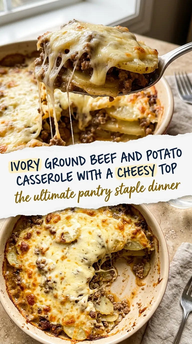 Ground Beef and Potato Casserole cheesy baked layers