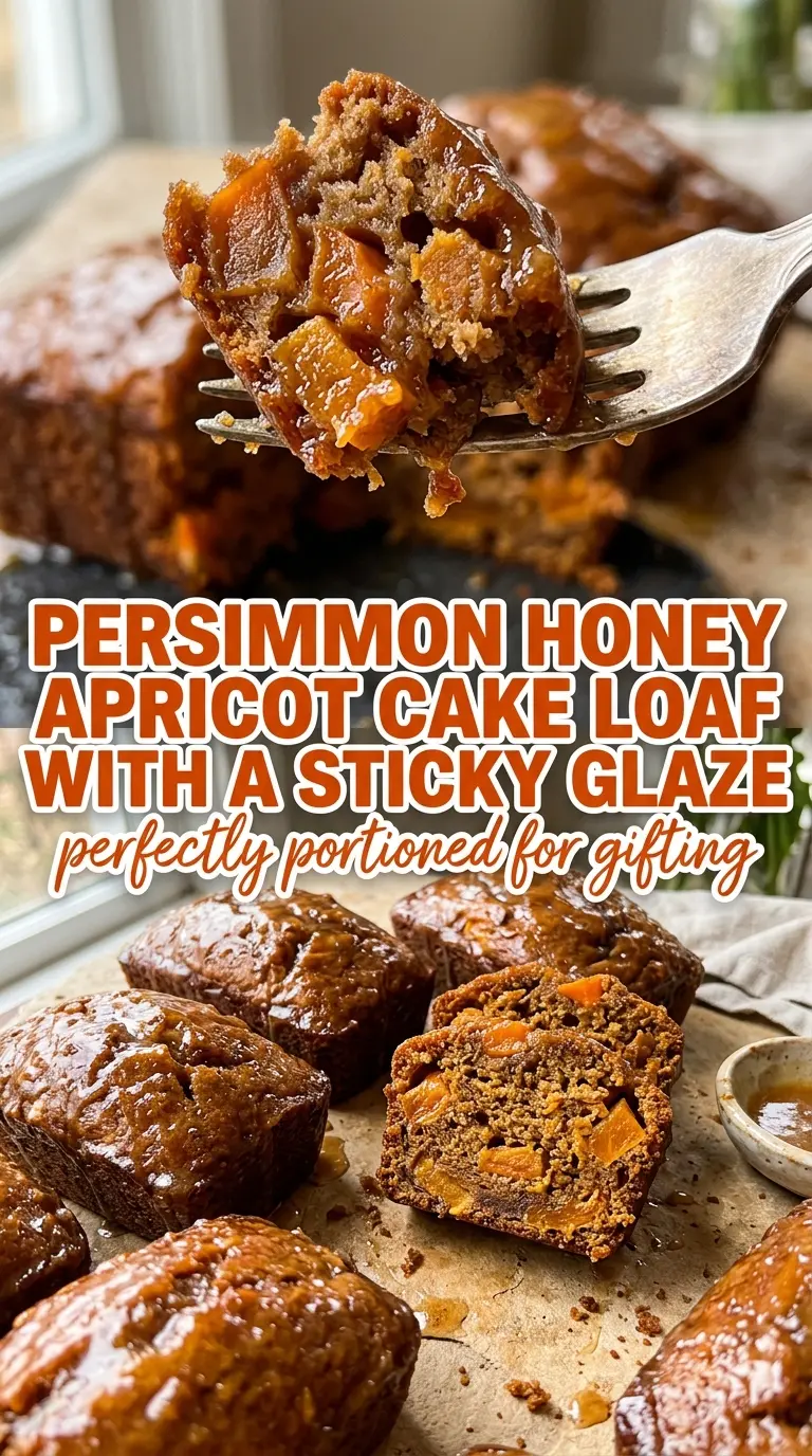Honey Apricot Mini Cake Loaf tender fruity glazed