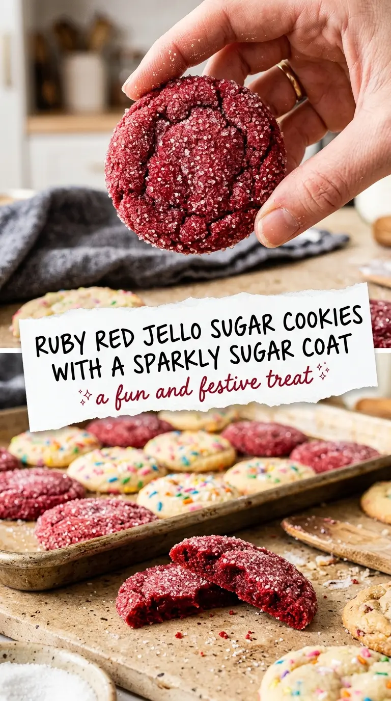 Jello sugar cookies soft colorful sparkly