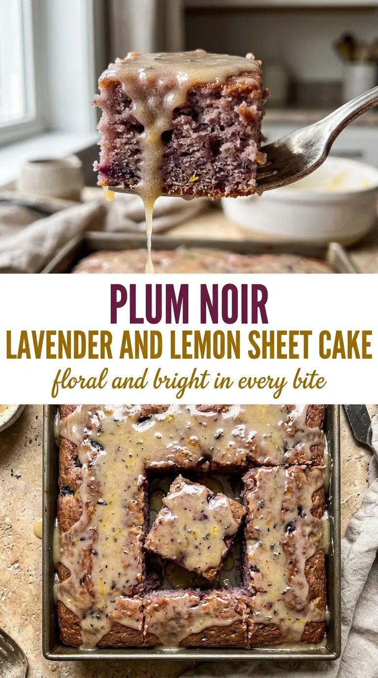 lavender lemon sheet cake soft crumb bright glaze