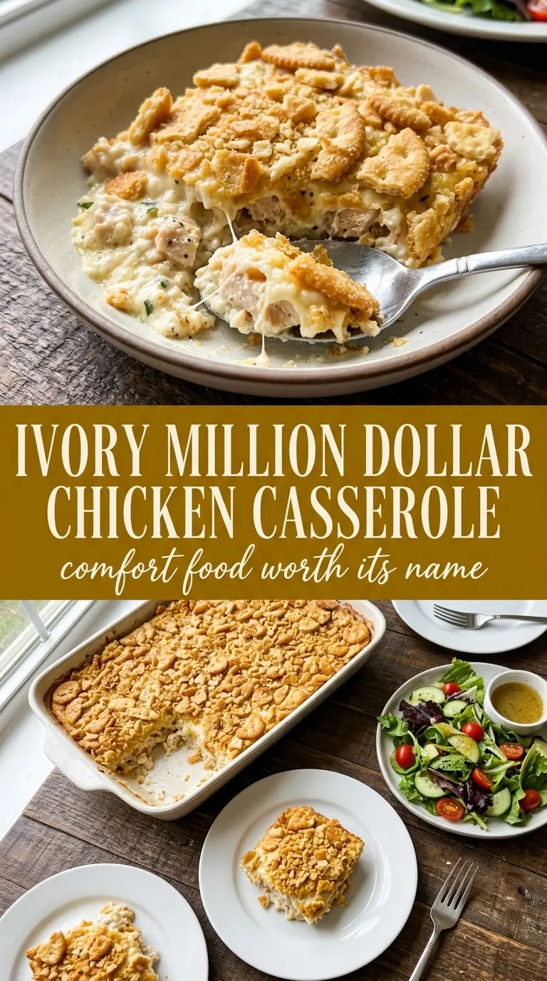 Million Dollar Chicken Casserole creamy golden crispy